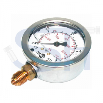 Manometer Ø 63 - -1 - 0 BAR - R 1/4" unten