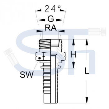 Pressarmatur DN10 - 16S - AG - DKOS