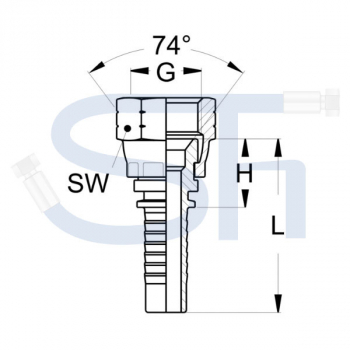 Pressarmatur DN08 - 1/2" - IG - JIC