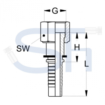 Pressarmatur DN19 - 1 7/16" - IG - ORFS