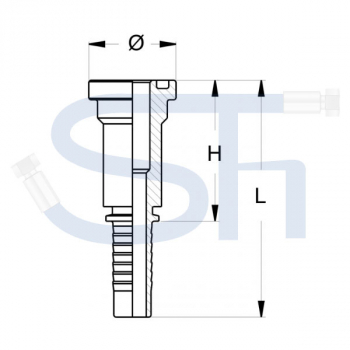Pressarmatur DN19 - 1" - SAE 6000 PSI