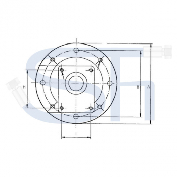 Pumpenträger für Elektromotor - Lochkreis Ø 215,00mm - BG2