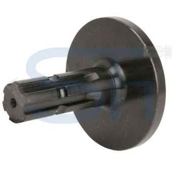 Profilwelle mit Flansch - R 1 3/8" 6 Zähne - zum Anschweißen