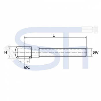 Ringauge R 1/4" mit Rohr 12mm - Länge 112,00mm