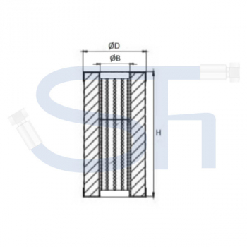 Ersatzfilterelement für Rücklauffilter - 50 Liter/min - 25µm - Tankeinbau