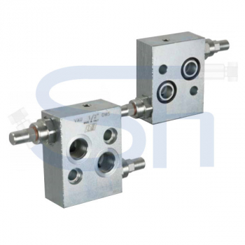Schockventil R 1/2" 10 - 180 BAR - doppeltwirkend - zum direkten Aufflanschen auf BMS Motoren
