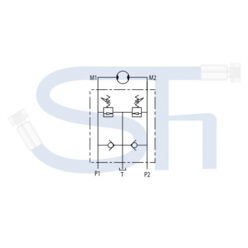 Schockventil R 1/2" 10 - 180 BAR - doppeltwirkend - mit Nachsaugung