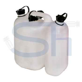 Doppelkanister 5,5 Liter / 3,0 Liter - Weiß - 1 Ausgießer