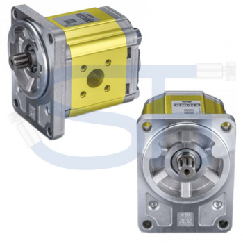 Zahnradmotor ViVoil - BG2 - 4,2ccm - Ø 80mm - Welle Verzahnt 17x14 - 9 Zähne DIN 5482 - Ölanschlüsse BOSCH Flansch - reversierbar
