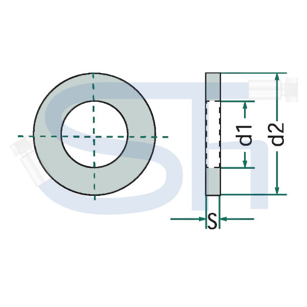 Ausgleichscheibe Innen-Ø 31mm - Stärke 1,0mm - Welle-Ø 30mm