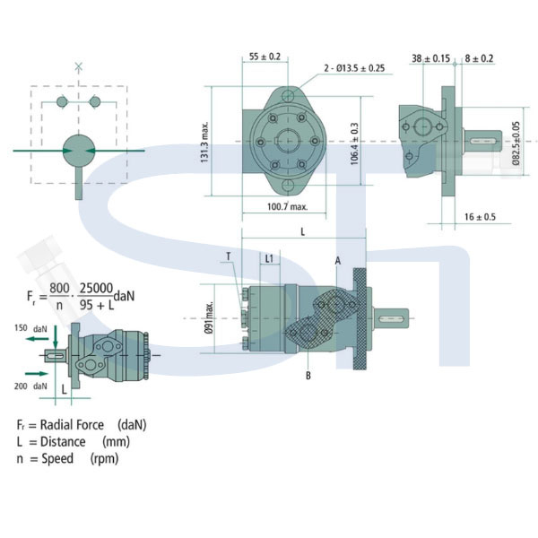 Ölmotor BMP 80ccm - 25mm Welle - zylindrisch