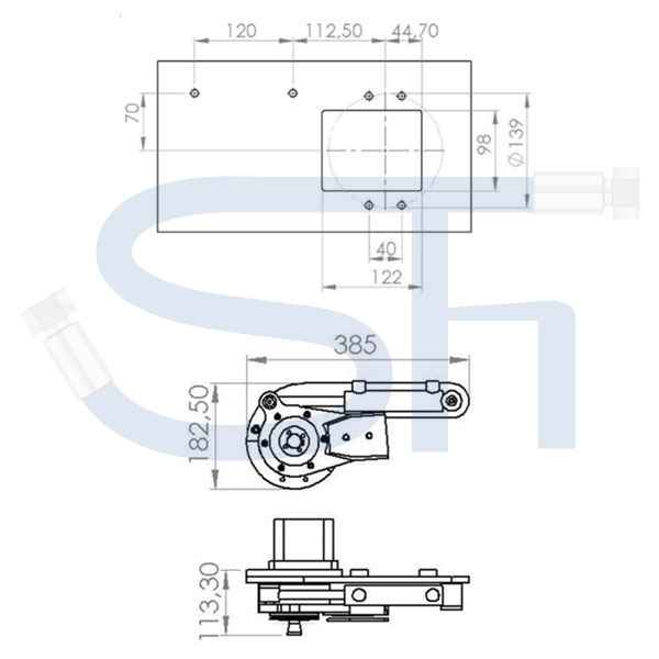 Cutmaster Basic 6,0kW - 21 Liter - Hydraulisch - Schwenkrichtung Links