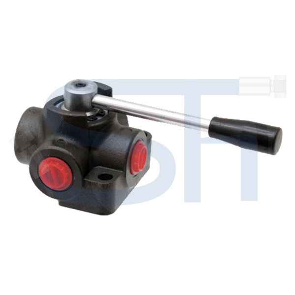4-Wege Drehumschalthahn R 1/2" - offene Ausführung