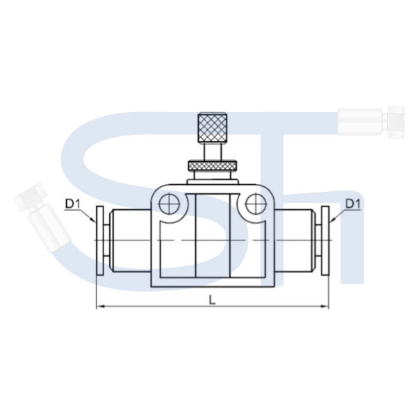 Gerader Steckverbinder / Drehzahlregler 6mm - Kunststoff