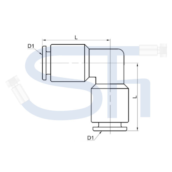Winkelsteckverbinder 4mm - Kunststoff