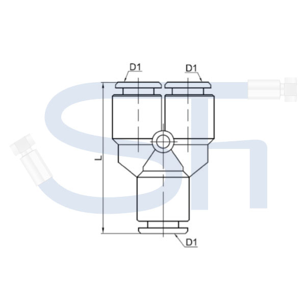 Y-Steckverbinder 12mm - Kunststoff