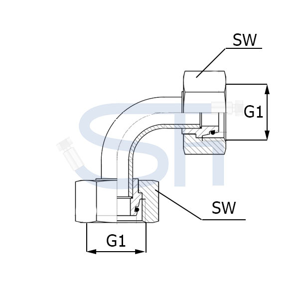 Doppelverbinder GVO 90° 06L