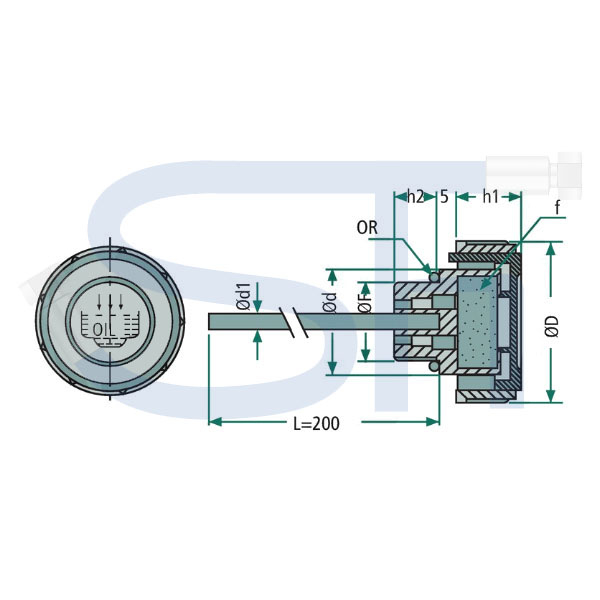 Einfüll- & Belüftungsschraube mit Peilstab aus Kunststoff R 1 1/2"