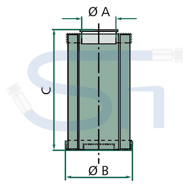 Ersatzfilter 10µm - für Druckfilter 280 Liter - Leitungseinbau