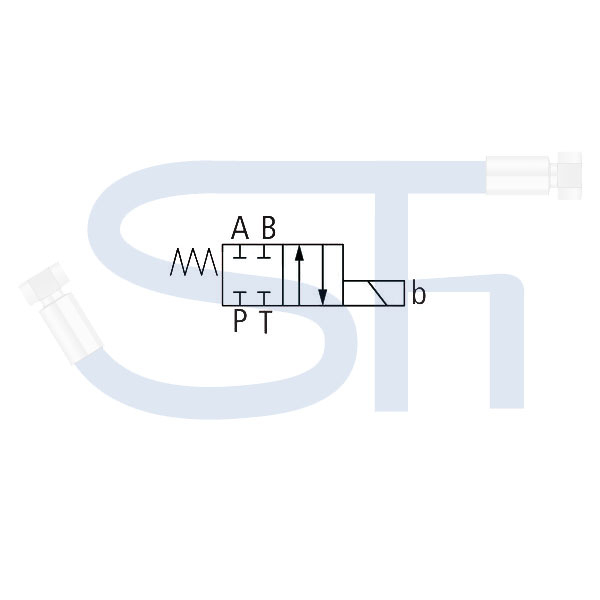 4/2-Wegeventil CETOP 05 - 120 l/min - NG10 - 12 V DC - Schaltstellung HB