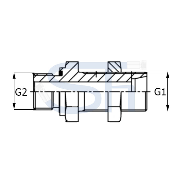 Gerade Einschraubschottverschraubung 08L - R 1/4"