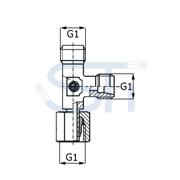 Einstellbare L-Verschraubung 22L