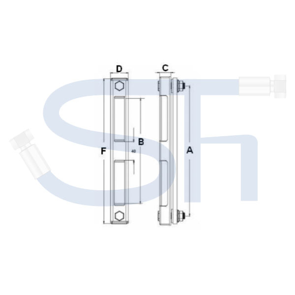 Füllstandsanzeige 254mm - M12 - ohne Thermometer