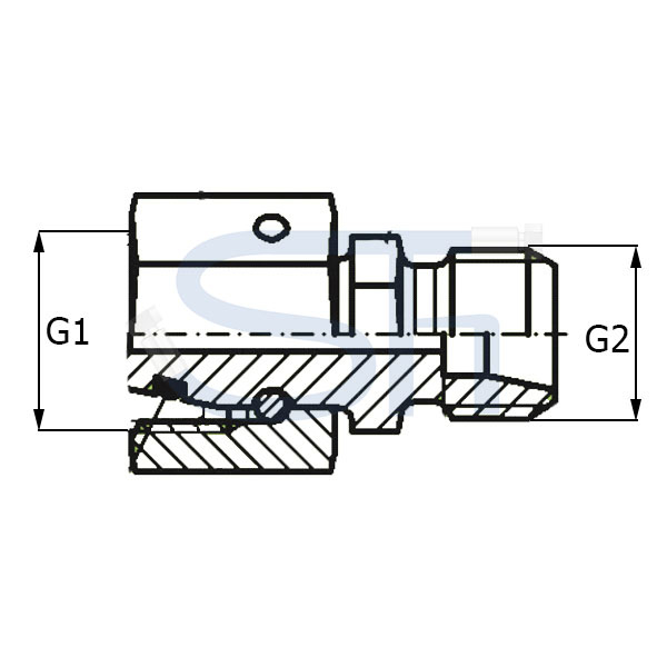 Gerade Einschraubstutzen 10S - R 3/8" - vormontiert - Edelstahl V4A