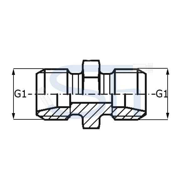 Gerade Verschraubung 42L - Edelstahl V4A