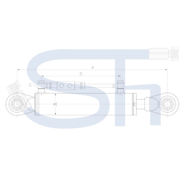 Hydraulischer Oberlenker Kat. 1 - 210 Hub