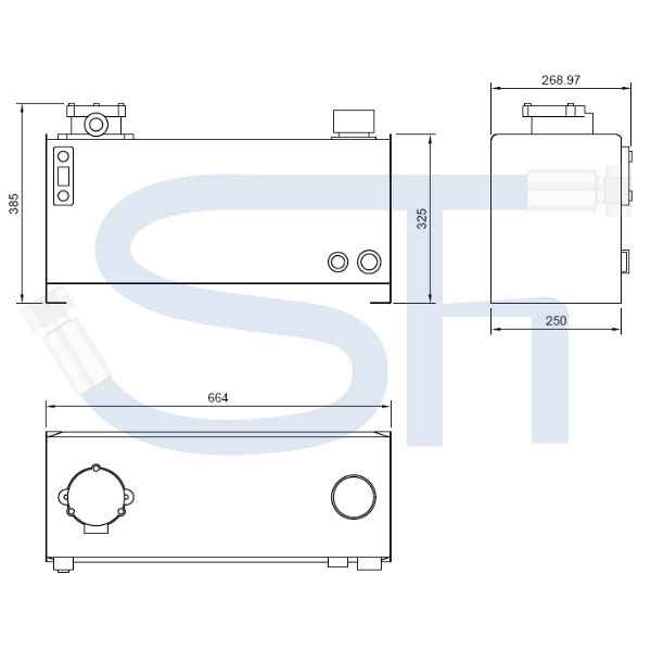 Hydrauliköltank 40 Liter - Standard