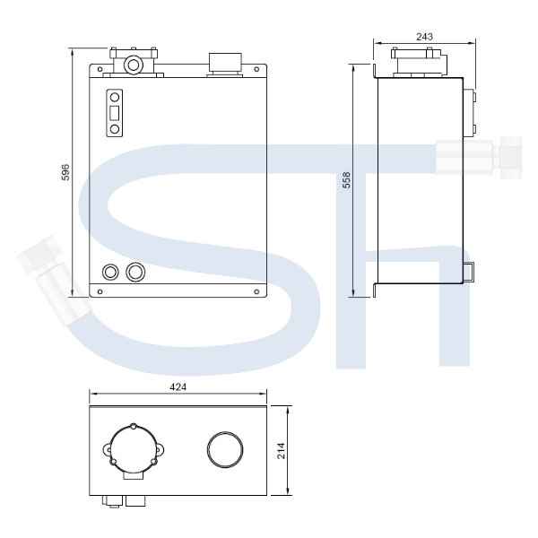 Hydrauliköltank 40 Liter - Schmal