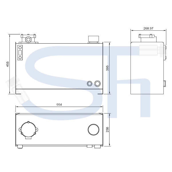 Hydrauliköltank 50 Liter - Standard