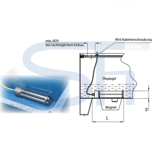 Tankheizung für Hydrauliktank mit Magneten - 1000 Watt