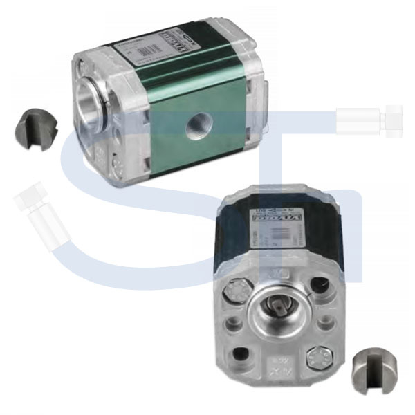 Hydraulikpumpe ViVoil - BG1 - 2,08ccm - Ø 32mm BH - Welle gefräst 5mm - zurückgesetzt - Ölanschlüsse Innengewinde - linksdrehend