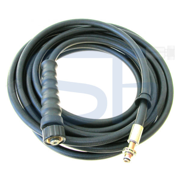 Hochdruckreinigerschlauch 1-lagig DN08 - 15 Meter - Drehstecknippel 11mm / Überwurfmutter M 22x1,5 - für Kärcher