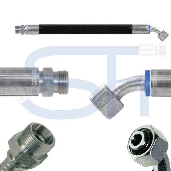 Hydraulikschlauch 2SC DN06 - DKOS 08S - AG-IG 45° - M 16x1.5