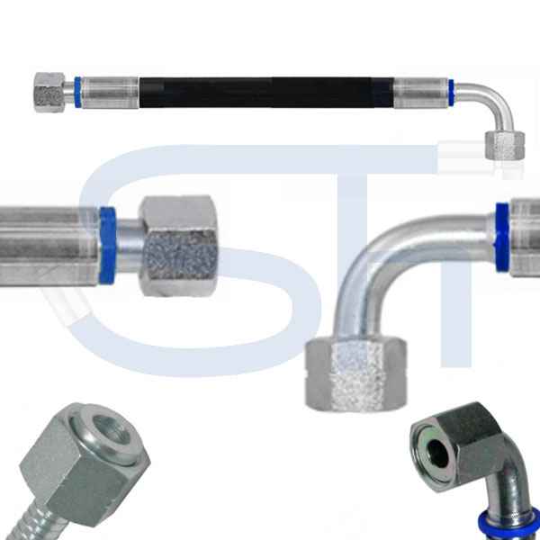 Hydraulikschlauch 2SC DN06 - ORFS 9/16" - IG-IG 90°