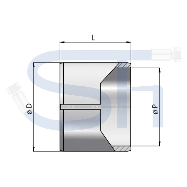 Einsatzbuchse 30mm - Länge 40mm - Stahl+PTFE