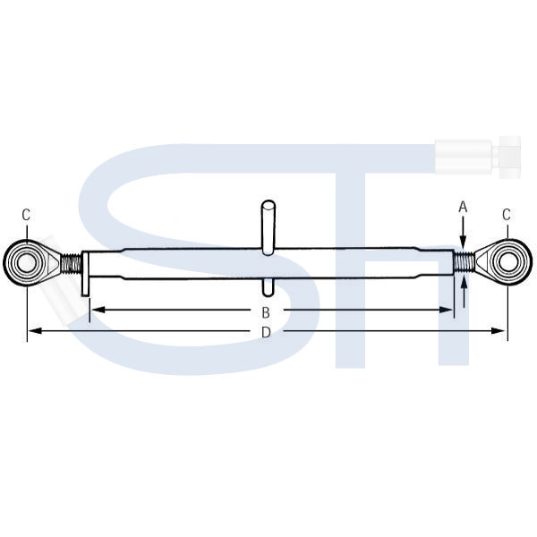 Mechanischer Oberlenker Kat. 2 - Länge 930mm - M 30x3,5