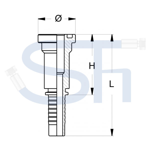 Pressarmatur DN19 - 1" - SAE 6000 PSI