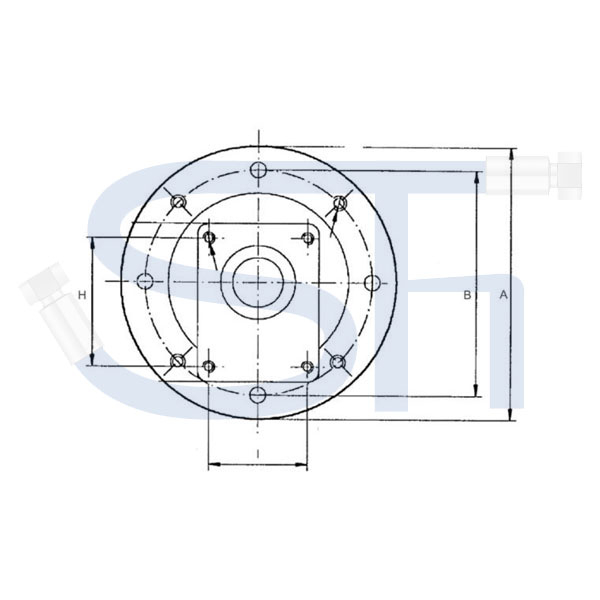 Pumpenträger für Elektromotor - Lochkreis Ø 215,00mm - BG2