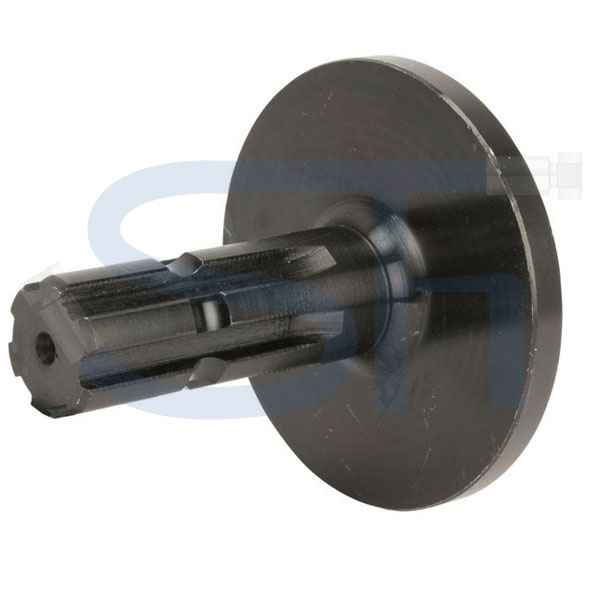 Profilwelle mit Flansch - R 1 3/8" 6 Zähne - zum Anschweißen