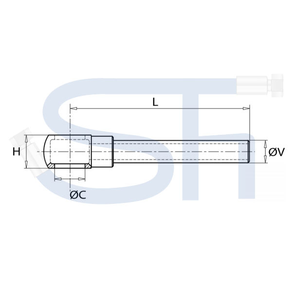 Ringauge R 1/4" mit Rohr 12mm - Länge 112,00mm