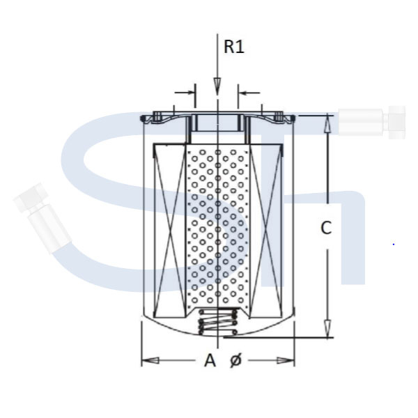 Ersatzpatrone für Rücklauffilter R 3/4" - 100 Liter/min - 25µm - Leitungseinbau