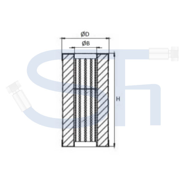Ersatzfilterelement für Rücklauffilter - 50 Liter/min - 25µm - Tankeinbau