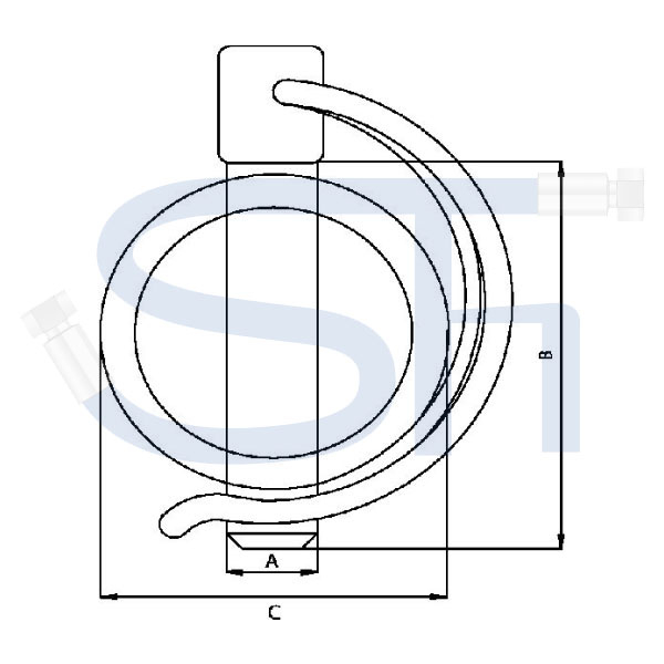 Rohrklappstecker - 8mm - Länge 40mm