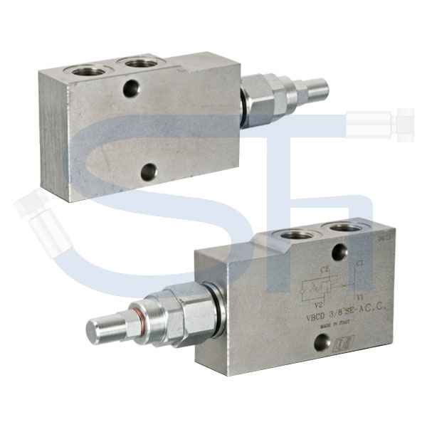 Senkbremsventil R 1/2" - einfachwirkend - druckkompensiert