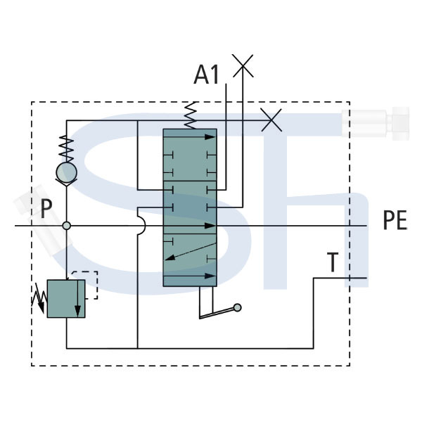 Steuerventil 50 l/min - 1 Sektion - Einfachwirkend mit geschlossenem System (z.B. John Deere)