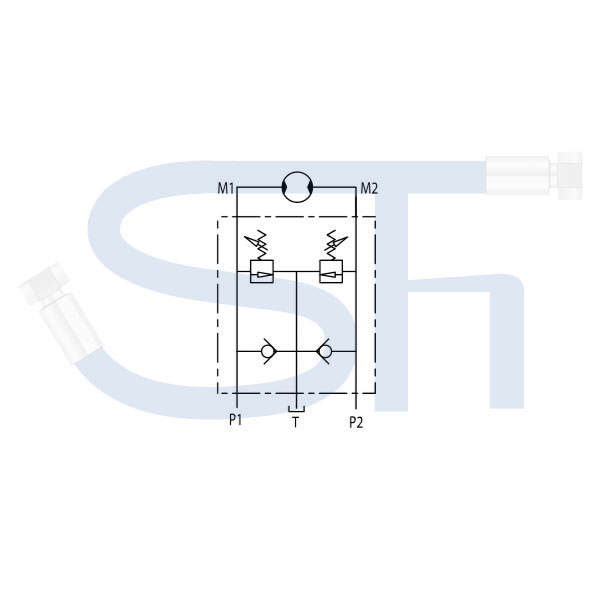 Schockventil R 1/2" 10 - 180 BAR - doppeltwirkend - mit Nachsaugung